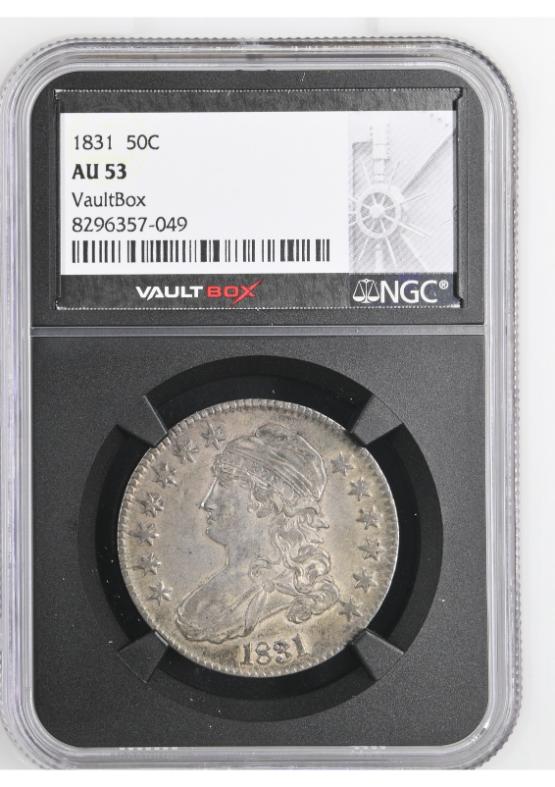 1831 50C NGC AU53 FRONT