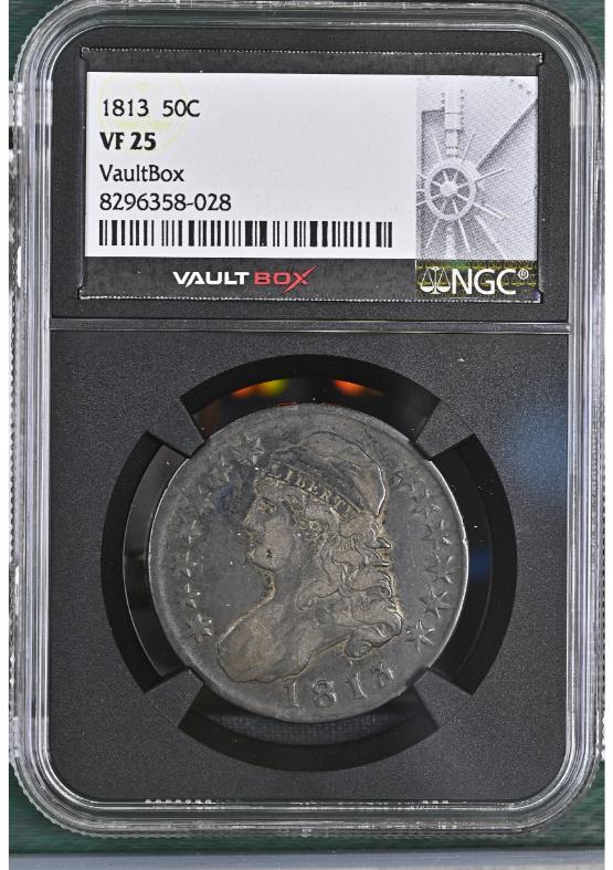 1813 50C NGC VF25 FRONT