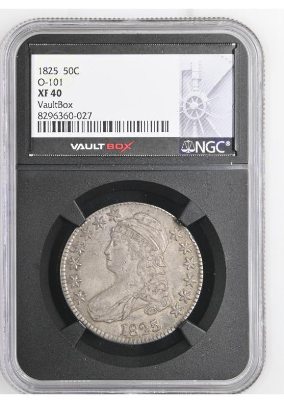 1825 50C O-101 NGC XF40 FRONT
