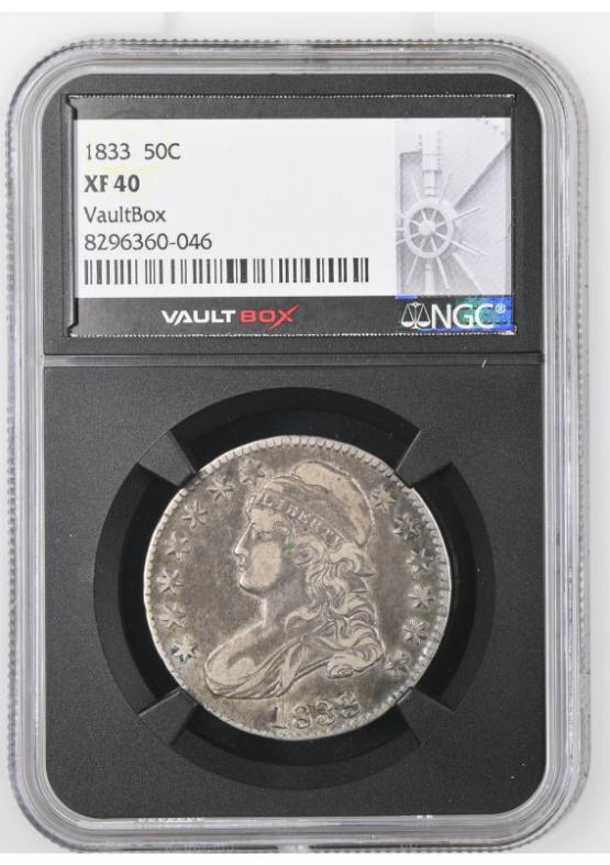 1833 50C NGC XF40 FRONT