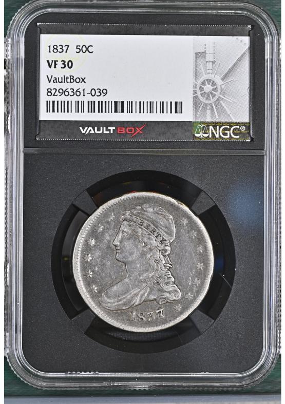 1837 50C NGC VF30 FRONT