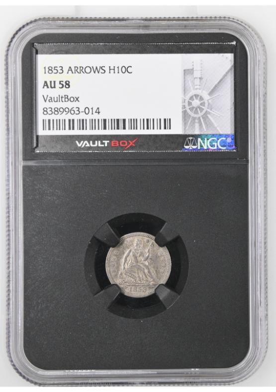 1853 ARROWS H10C NGC AU58 FRONT