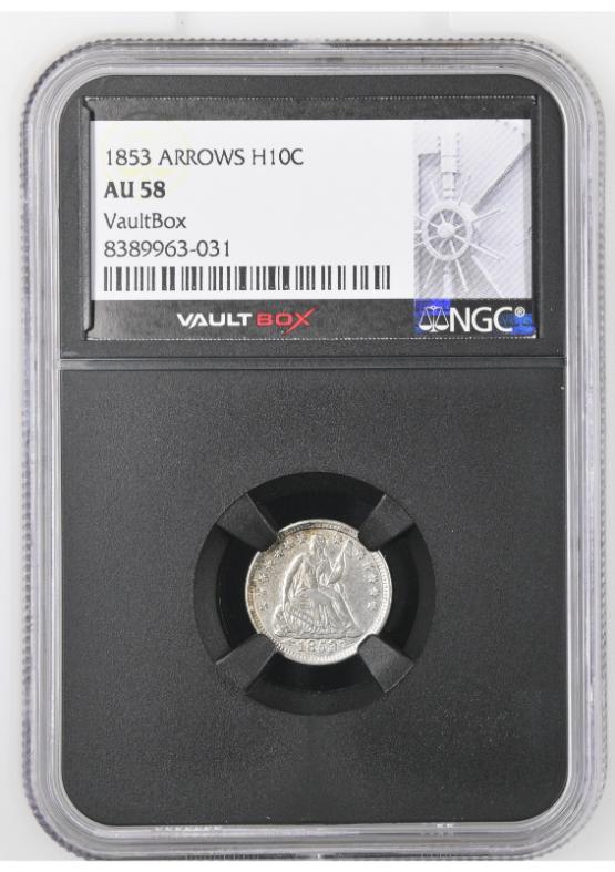 1853 ARROWS H10C NGC AU58 FRONT