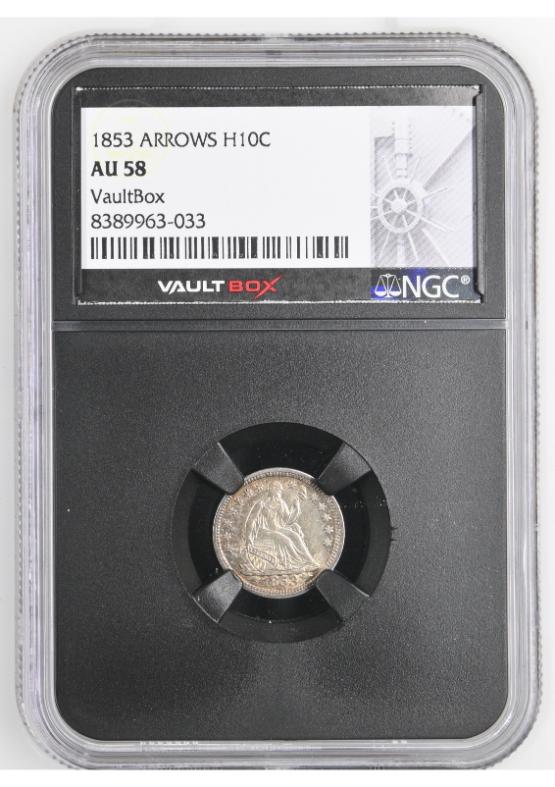 1853 ARROWS H10C NGC AU58 FRONT