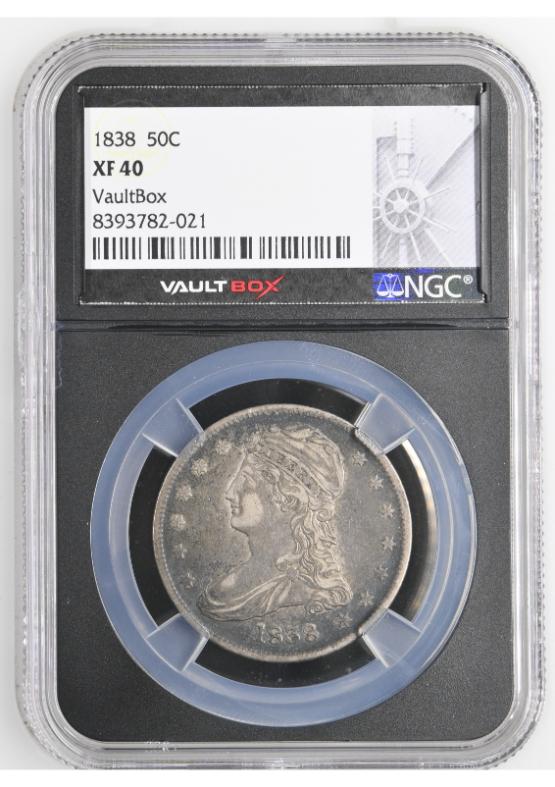 1838 50C NGC XF40 FRONT