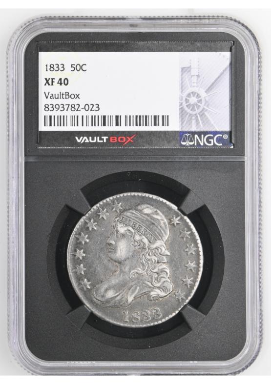 1833 50C NGC XF40 FRONT