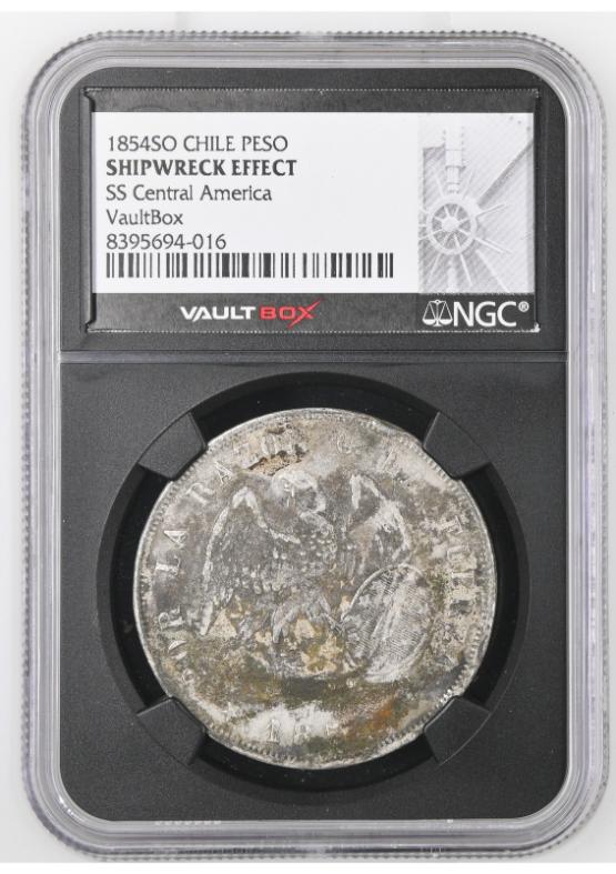 1854SO CHILE PESO NGC SHIPWRECK EFFECT FRONT