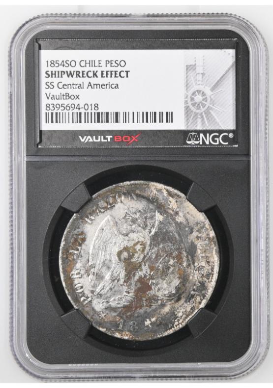 1854SO CHILE PESO NGC SHIPWRECK EFFECT FRONT