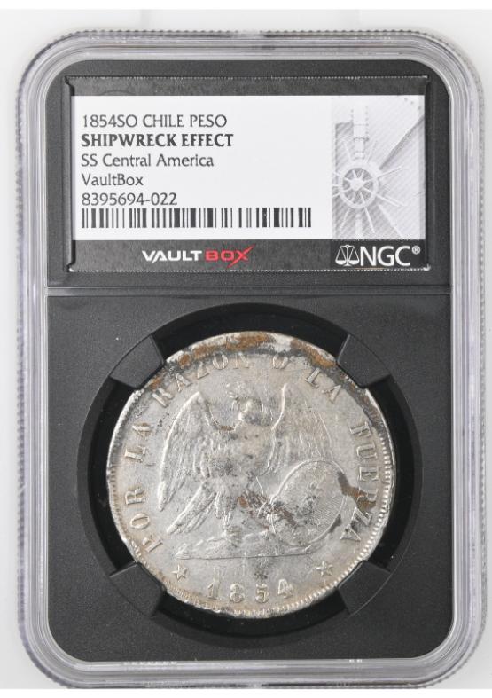 1854SO CHILE PESO NGC SHIPWRECK EFFECT FRONT
