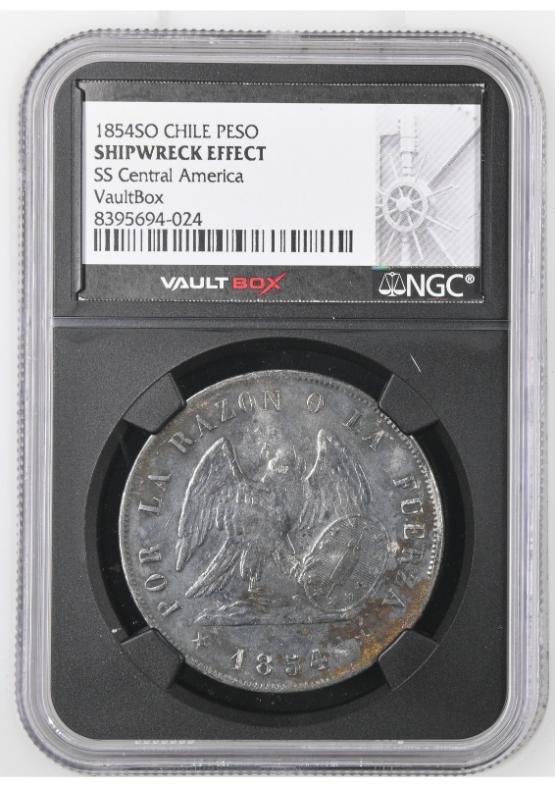 1854SO CHILE PESO NGC SHIPWRECK EFFECT FRONT