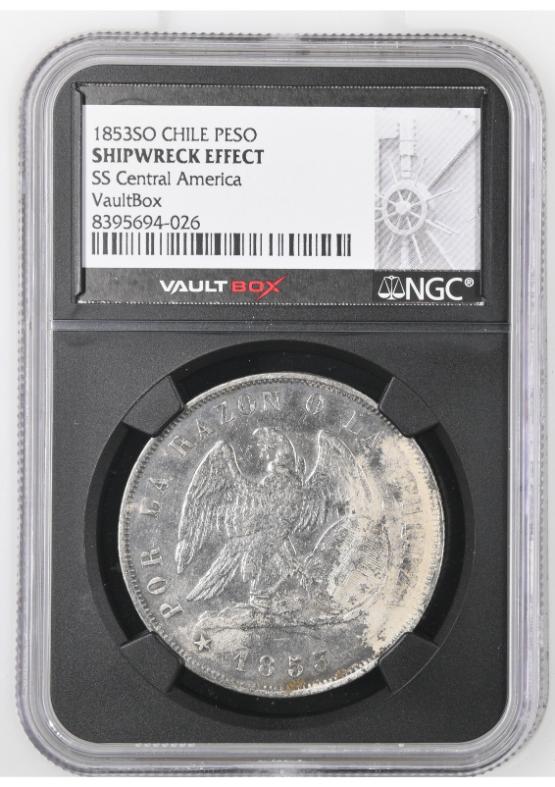 1853SO CHILE PESO NGC SHIPWRECK EFFECT FRONT