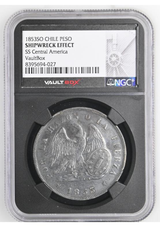 1853SO CHILE PESO NGC SHIPWRECK EFFECT FRONT
