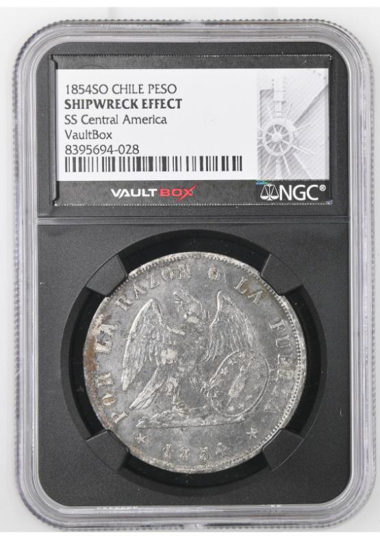 1854SO CHILE PESO NGC SHIPWRECK EFFECT FRONT