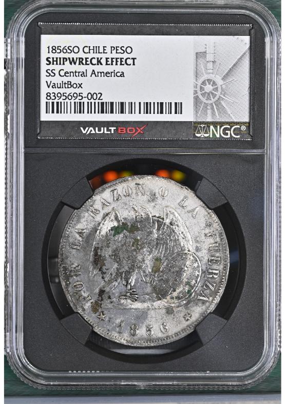 1856SO CHILE PESO NGC SHIPWRECK EFFECT FRONT