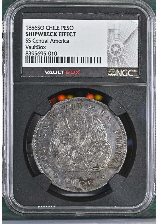 1856SO CHILE PESO NGC SHIPWRECK EFFECT FRONT