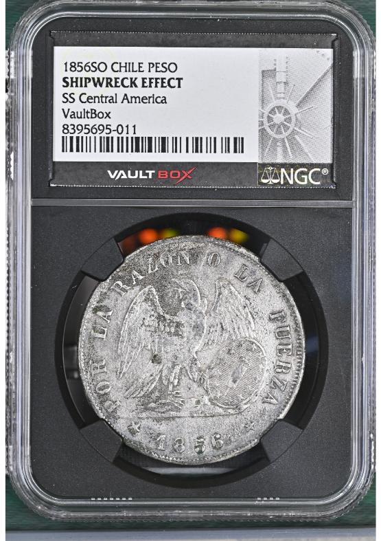 1856SO CHILE PESO NGC SHIPWRECK EFFECT FRONT