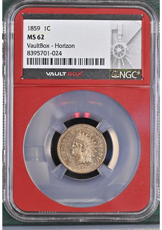 1859 1C NGC MS62 FRONT
