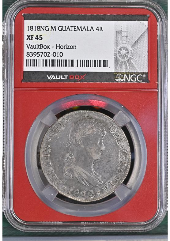 1818NG M GUATEMALA 4R NGC XF45 FRONT