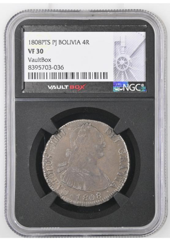 1808PTS PJ BOLIVIA 4R NGC VF30 FRONT