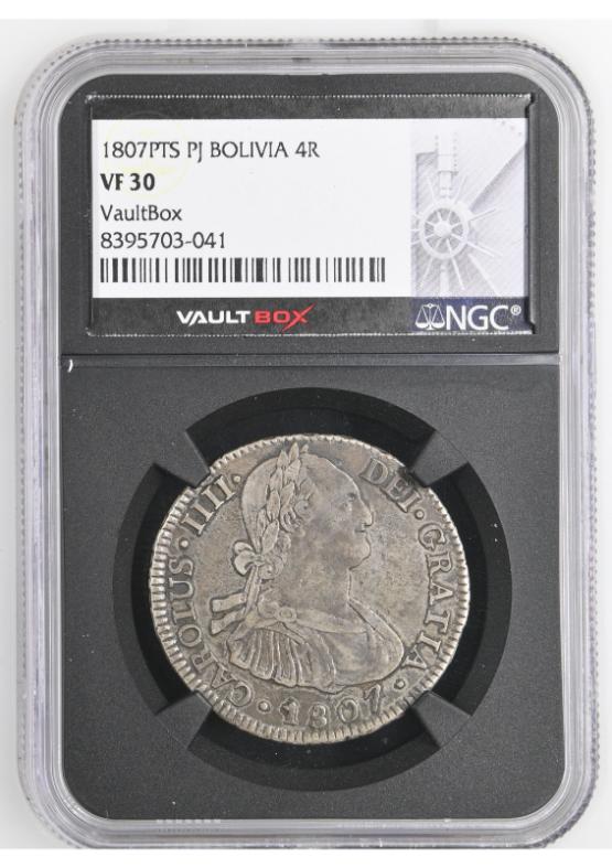 1807PTS PJ BOLIVIA 4R NGC VF30 FRONT