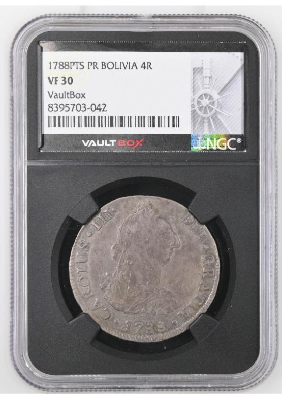 1788PTS PR BOLIVIA 4R NGC VF30 FRONT