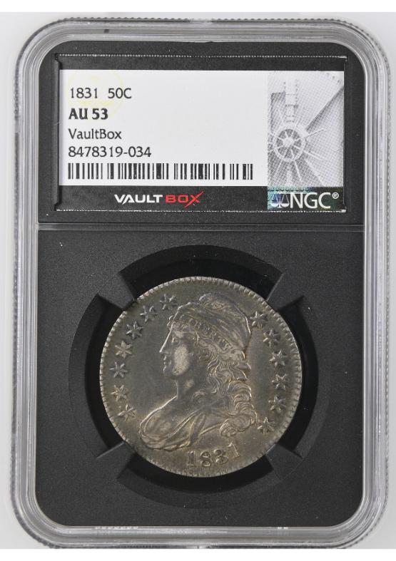 1831 50C NGC AU53 FRONT