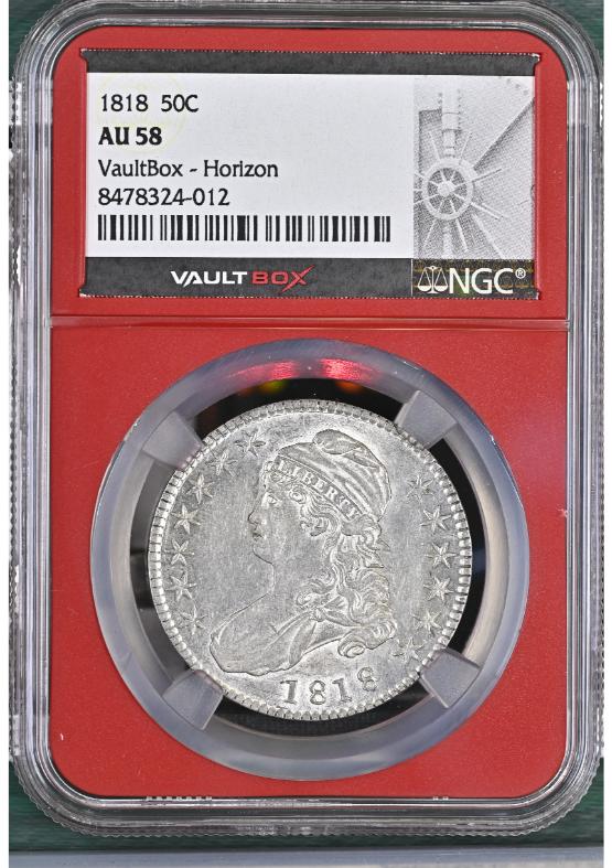 1818 50C NGC AU58 FRONT
