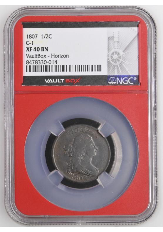 1807 1/2C C-1 NGC XF40BN FRONT
