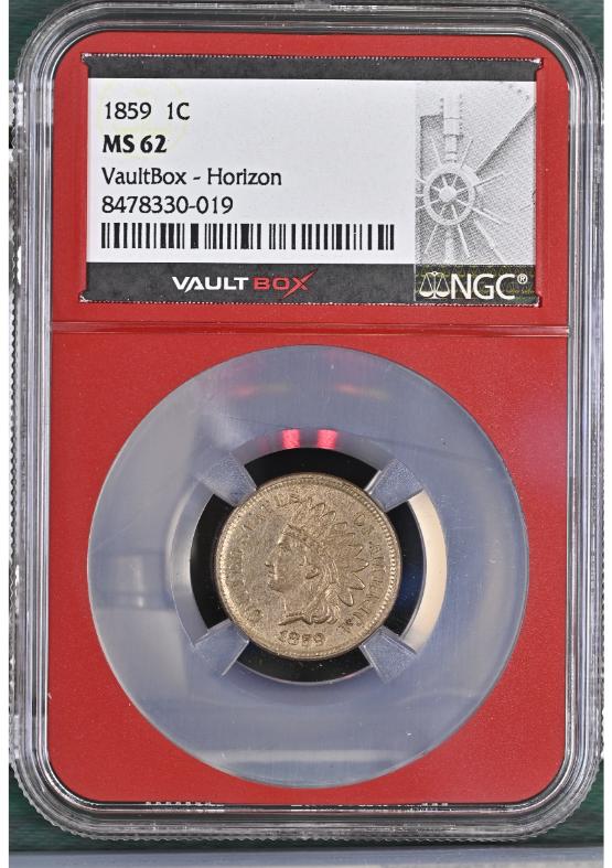 1859 1C NGC MS62 FRONT