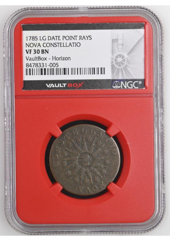 1785 LG DATE POINT RAYS NOVA CONSTELLATIO NGC VF30BN FRONT