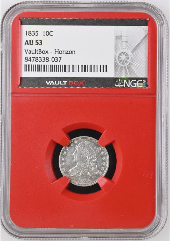 1835 10C NGC AU53 FRONT