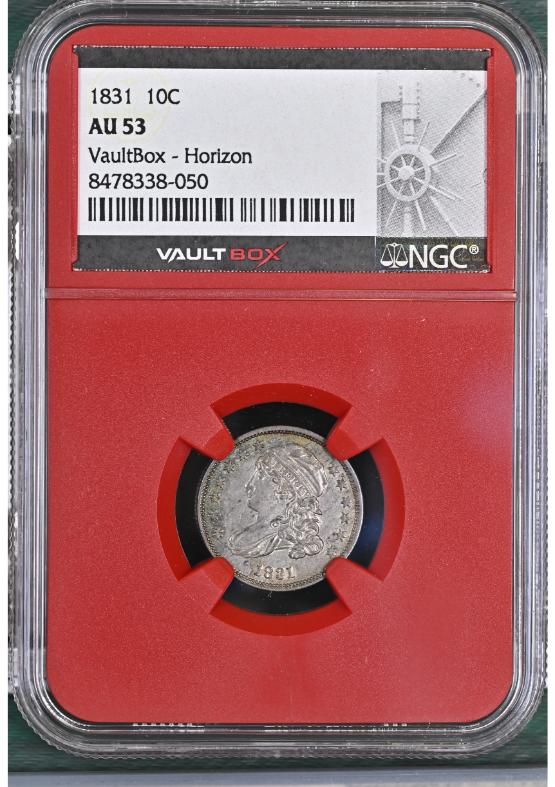 1831 10C NGC AU53 FRONT