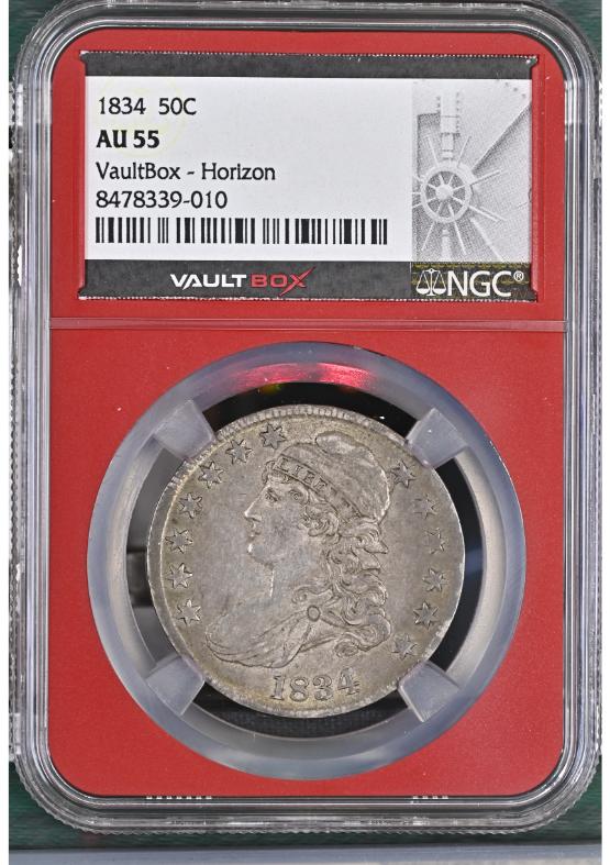 1834 50C NGC AU55 FRONT