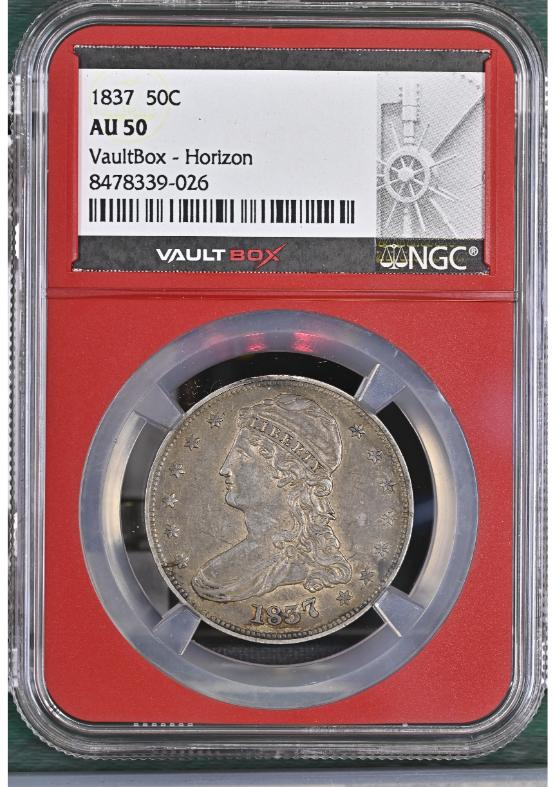 1837 50C NGC AU50 FRONT
