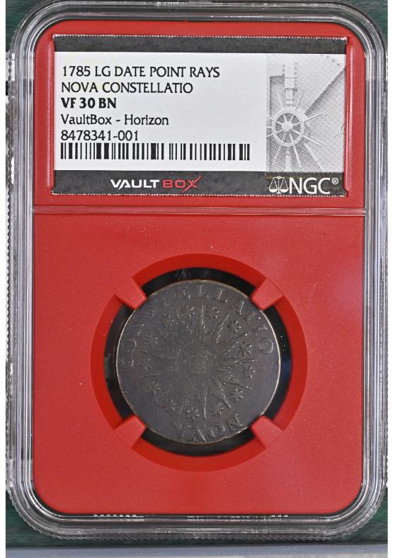 1785 LG DATE POINT RAYS NOVA CONSTELLATIO NGC VF30BN FRONT