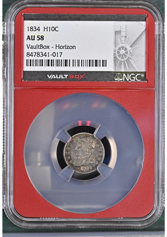 1834 H10C NGC AU58 FRONT