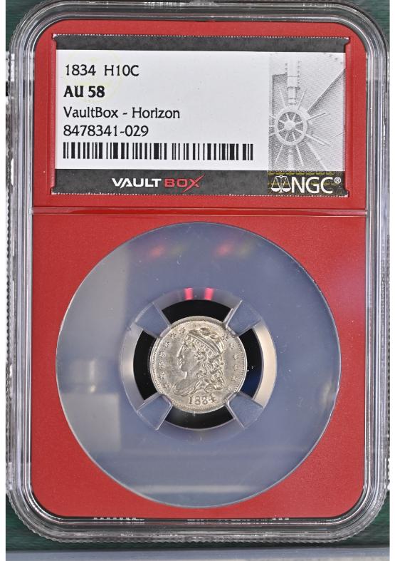 1834 H10C NGC AU58 FRONT
