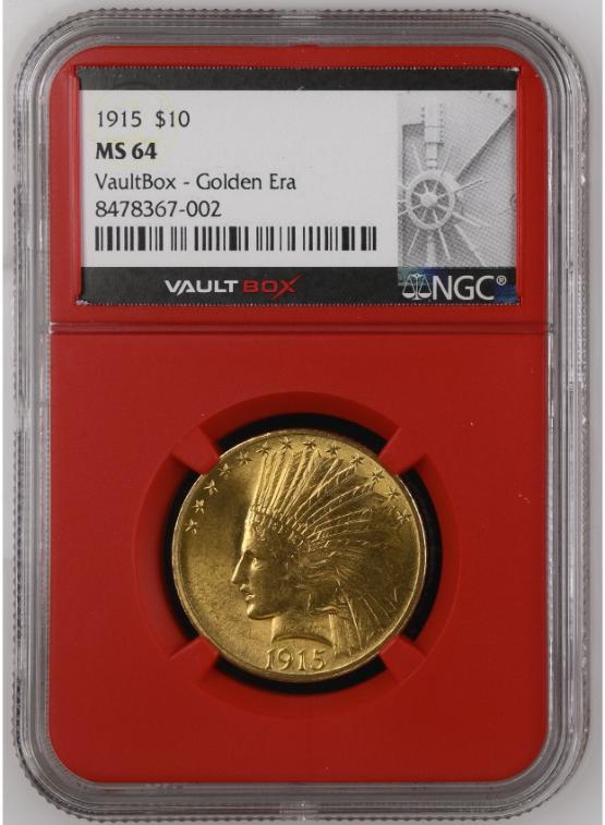 1915 G$10 NGC MS64 FRONT