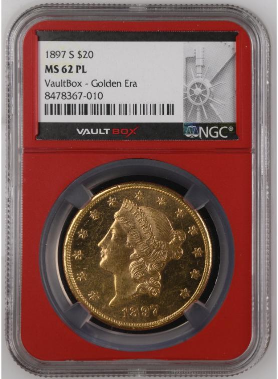 1897-S G$20 NGC MS62PL FRONT