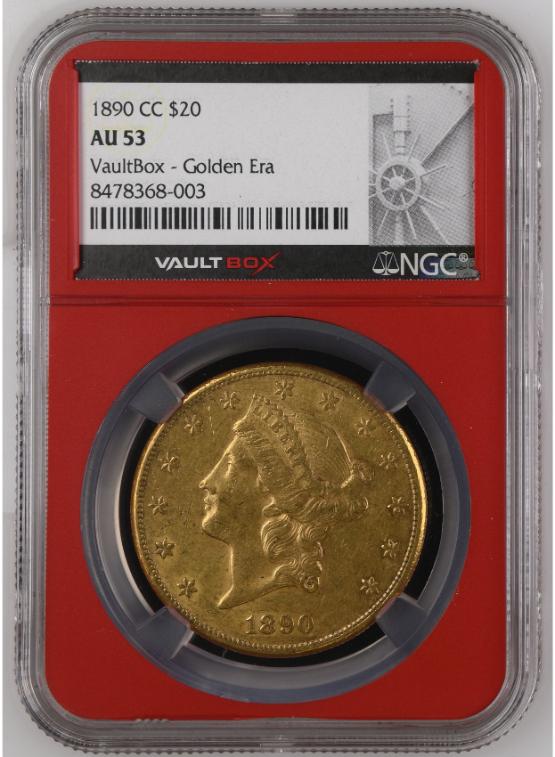 1890-CC G$20 NGC AU53 FRONT