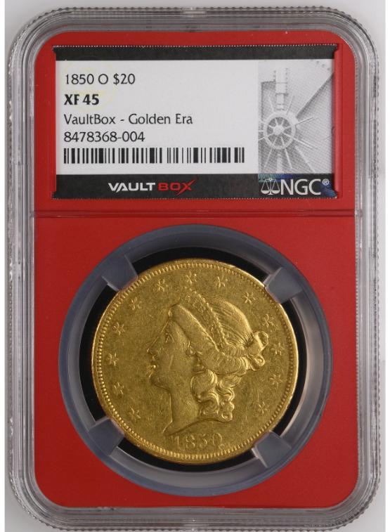 1850-O G$20 NGC XF45 FRONT