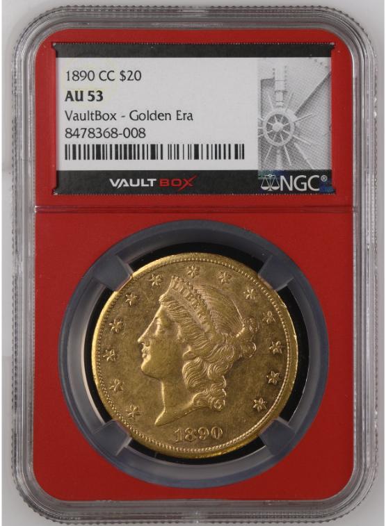 1890-CC G$20 NGC AU53 FRONT