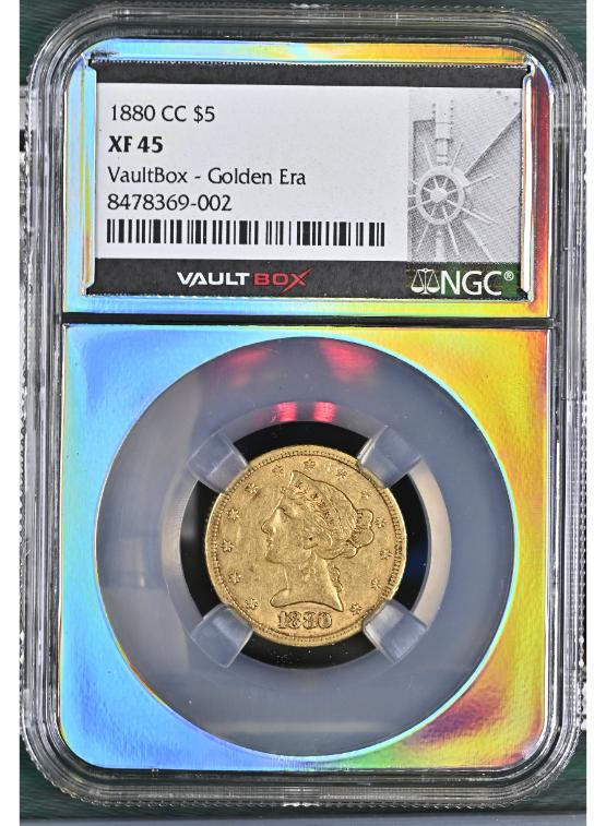 1880-CC G$5 NGC XF45 FRONT
