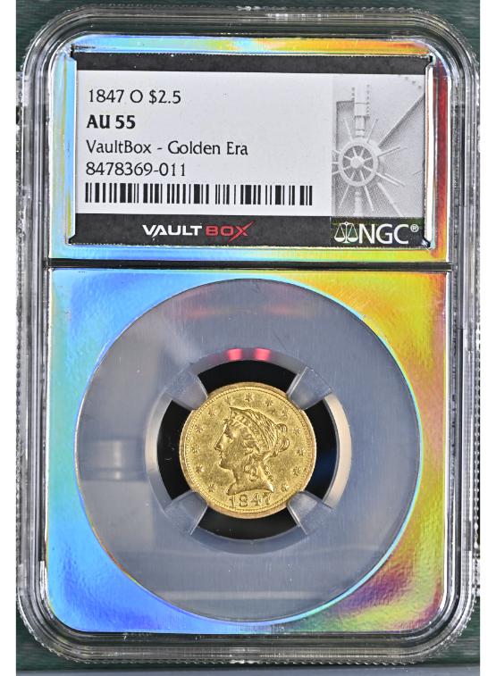1847-O G$2.5 NGC AU55 FRONT