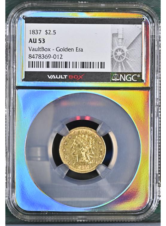 1837 G$2.5 NGC AU53 FRONT