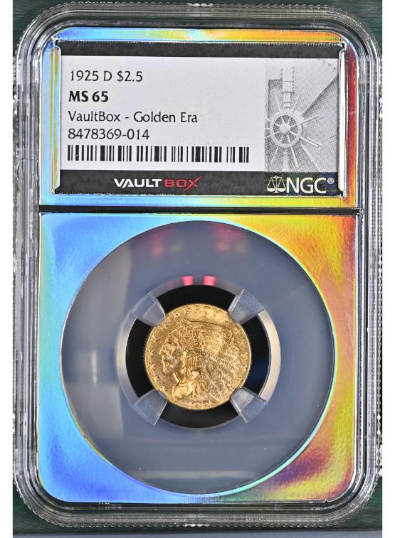 1925-D G$2.5 NGC MS65 FRONT