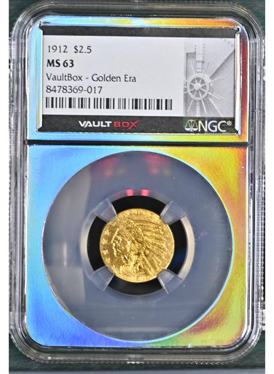 1912 G$2.5 NGC MS63 FRONT