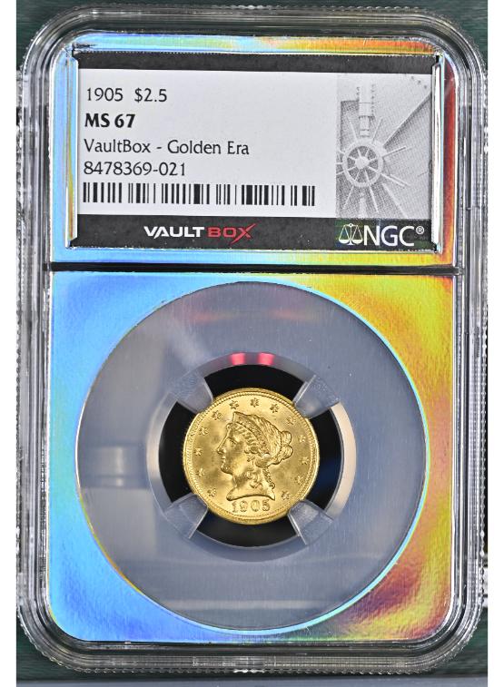 1905 G$2.5 NGC MS67 FRONT