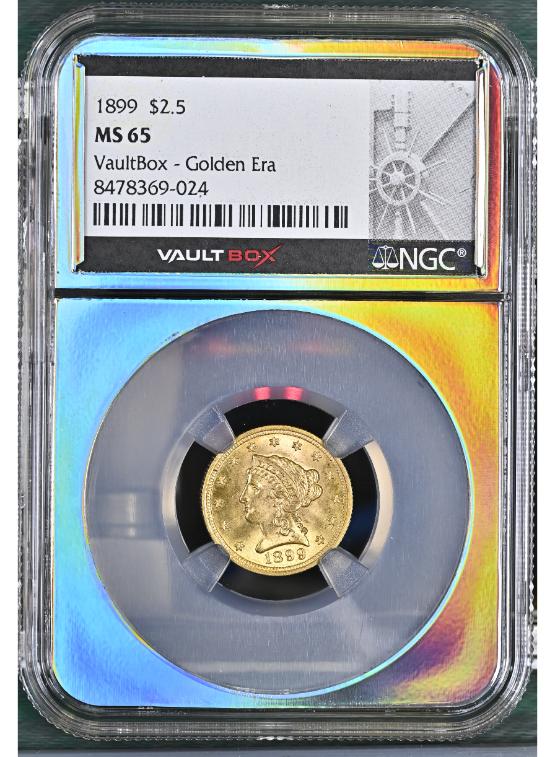 1899 G$2.5 NGC MS65 FRONT