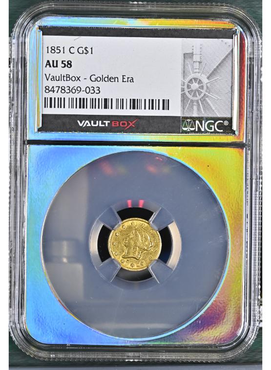 1851-C G$1 NGC AU58 FRONT